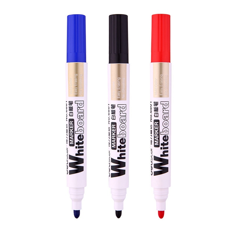 得力白板笔得力6801白板笔白板使用笔水性白板笔 红蓝黑3色可选