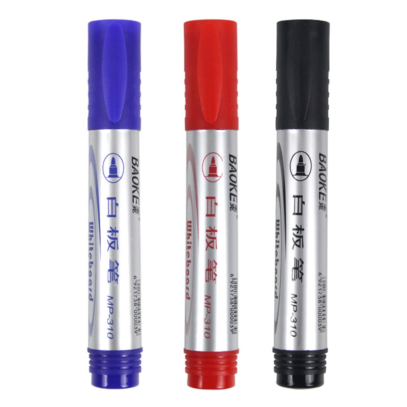 宝克MP310白板笔教学告示白板笔黑红蓝色仓库水性白板笔