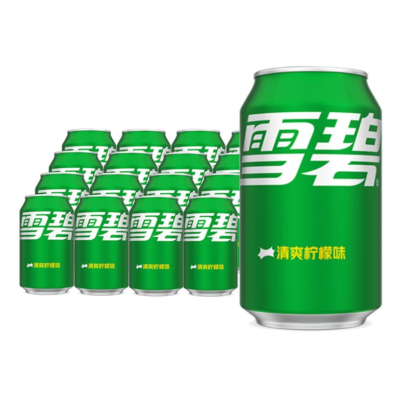 可口可乐 柠檬味雪碧碳酸饮料小瓶330ml*24罐