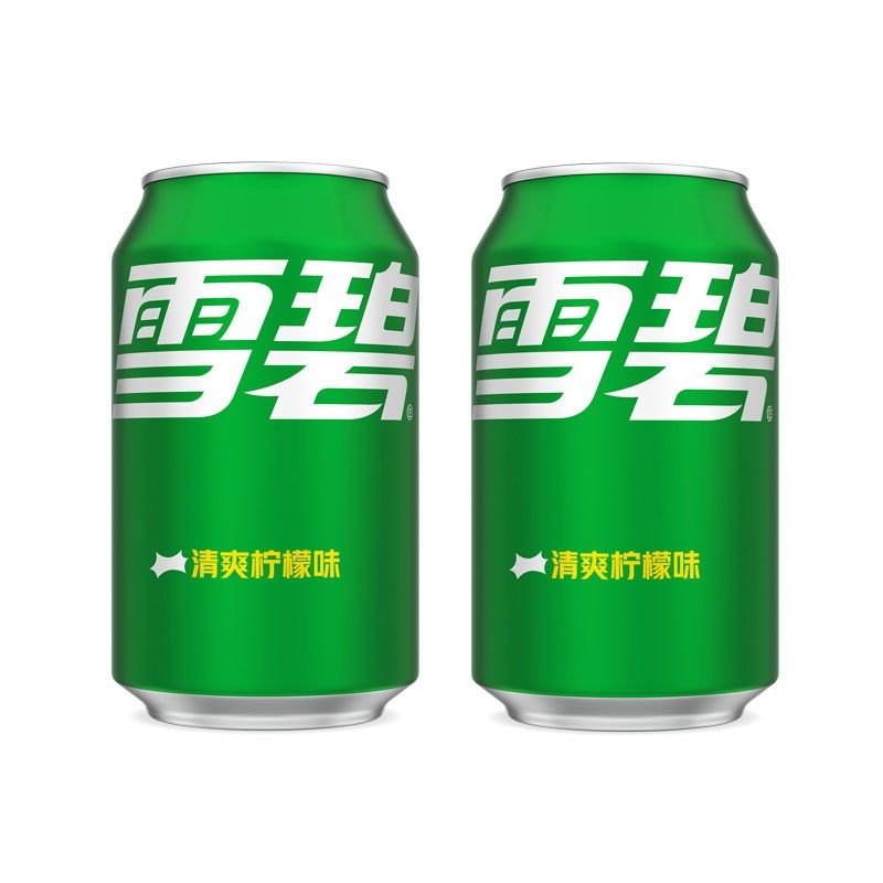 可口可乐 柠檬味雪碧碳酸饮料小瓶330ml*24罐